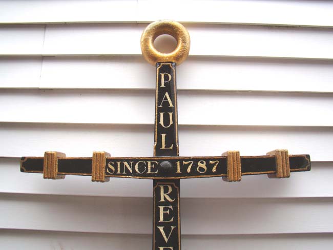 A Trade Sign in the form of an Anchor inscribed "PAUL REVERE FOUNDRY Since 1787 Supplier to U.S. Navy" — image 2